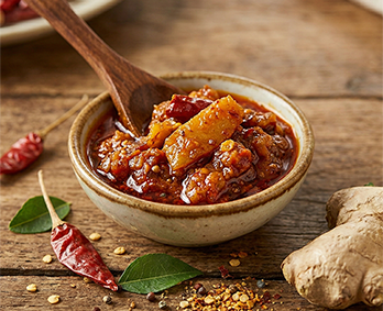 Spicy Ginger Pickle (Allam Pachadi)