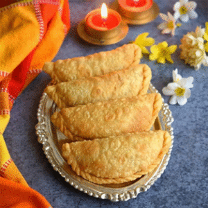 Kajjikayalu (Sweet Coconut Gujiya)
